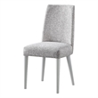 Olive & Opie Taylor Traditional Wood and Fabric Chair in Gray Finish