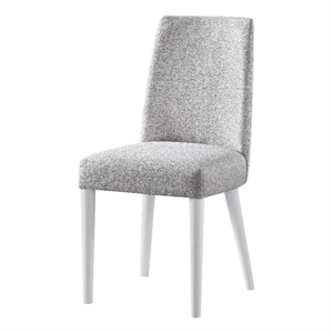 olive & opie taylor traditional wood and fabric chair in white and gray