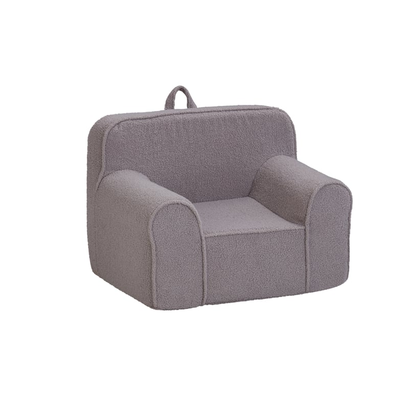 Kuddlez Kids Foam Chair Grande Size Soft Gray