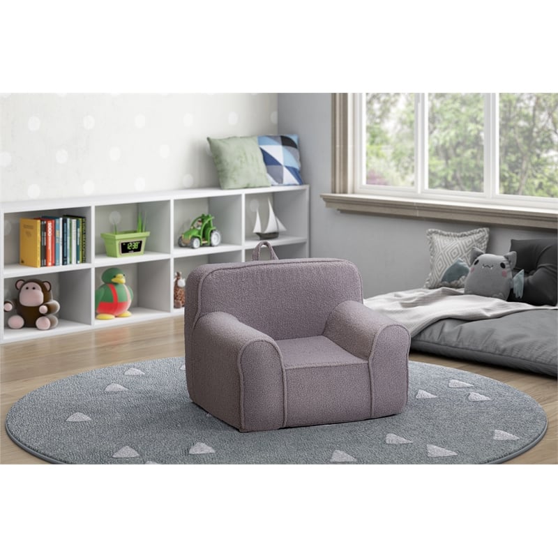Kuddlez Kids Foam Chair Grande Size Soft Gray