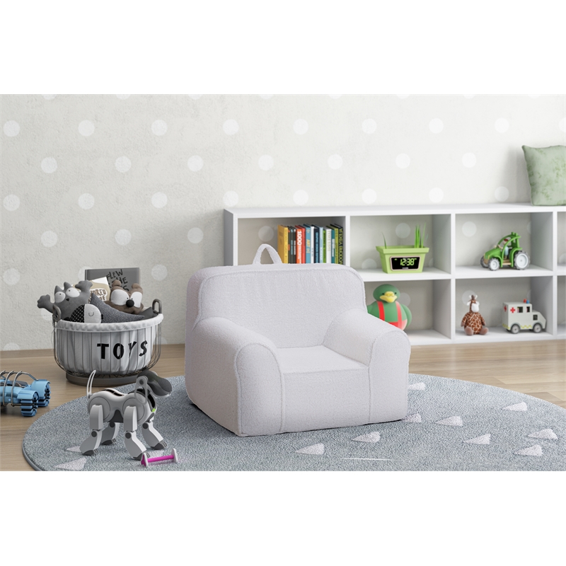 Kuddlez Kids Foam Chair Grande Size Soft White