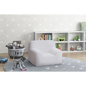 Kuddlez Kids Foam Chair Grande Size Soft White