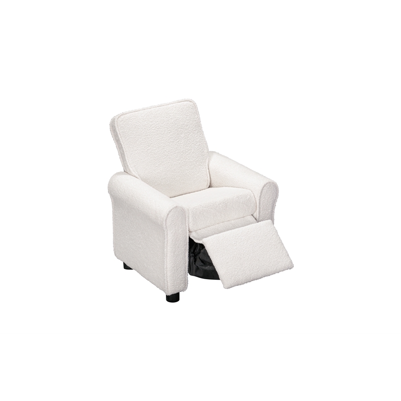 Jordan Kids Recliner in Wooly White