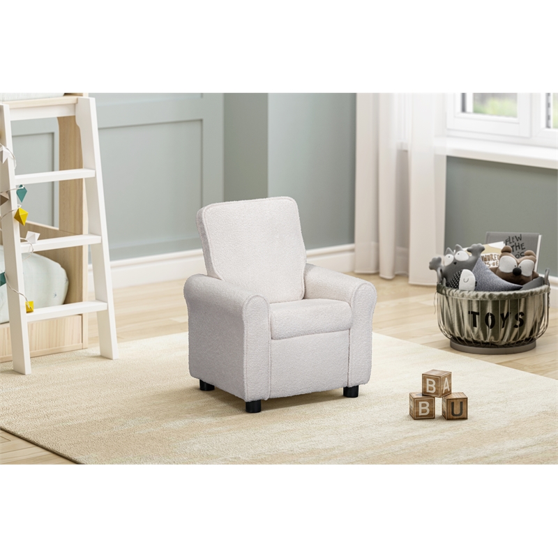 Jordan Kids Recliner in Wooly White
