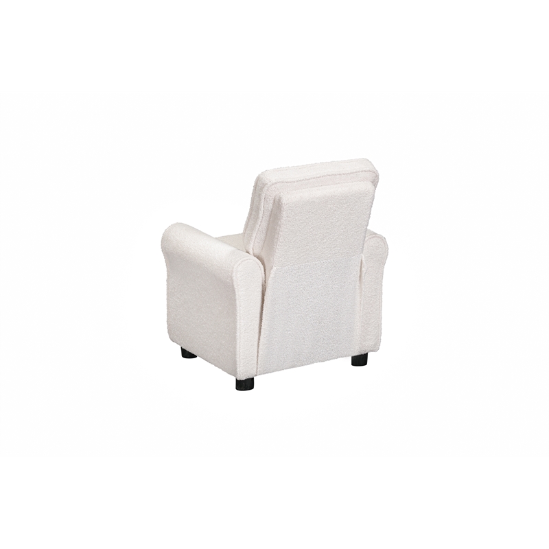 Jordan Kids Recliner in Wooly White