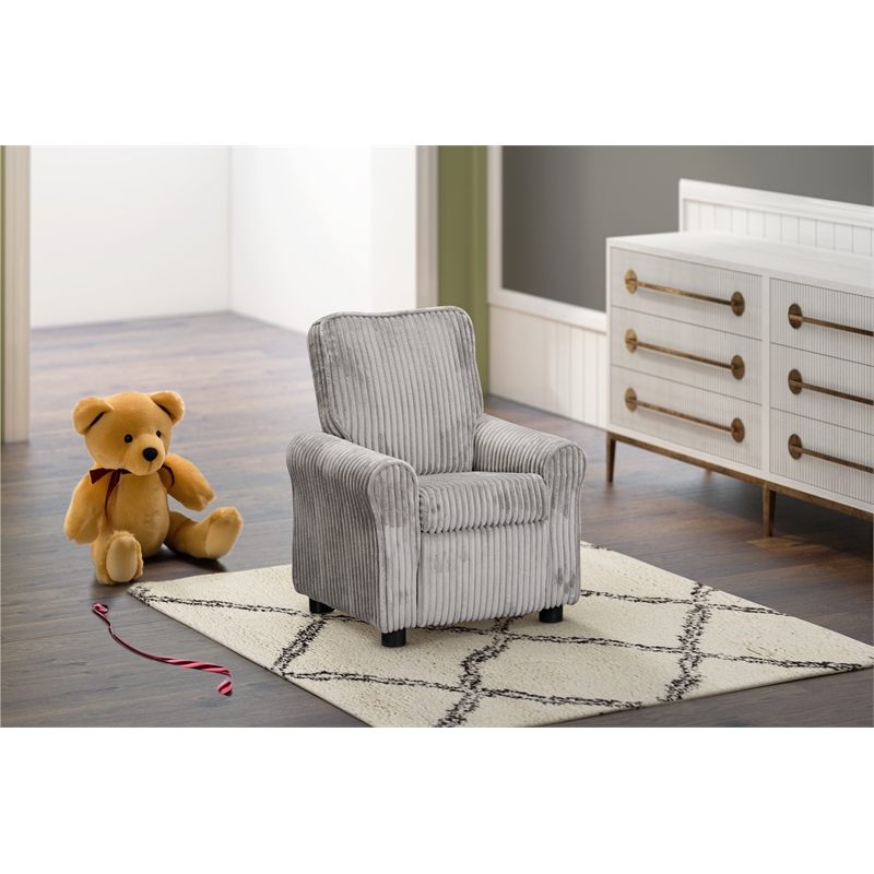 Jordan Kids Recliner Soft Gray Cords