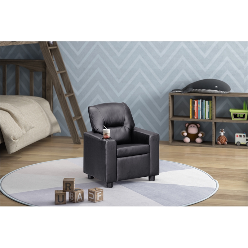 Oakley Kids Recliner in Vegan Leather Onyx
