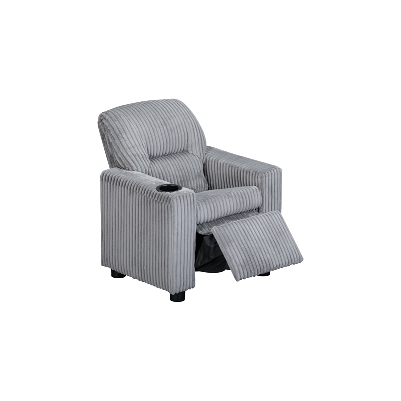 Oakley Kids Recliner in Soft Gray Cords