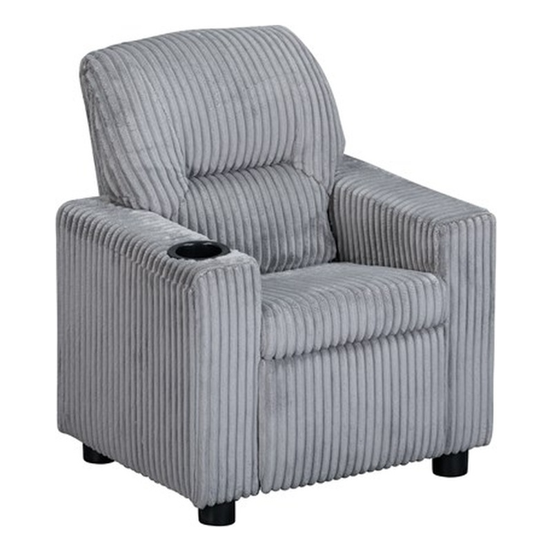 Oakley Kids Recliner in Soft Gray Cords