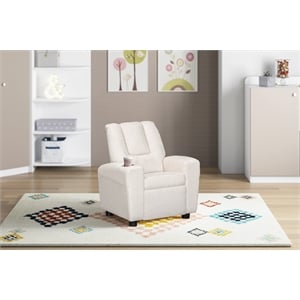 Chase Kids Recliner in Wooly White