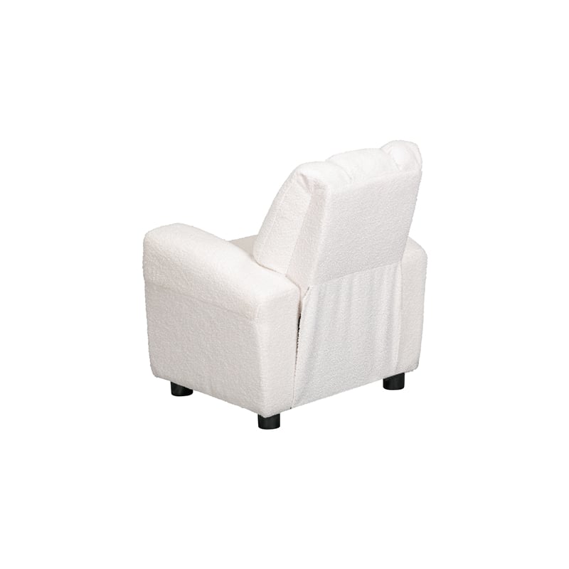 Chase Kids Recliner in Wooly White