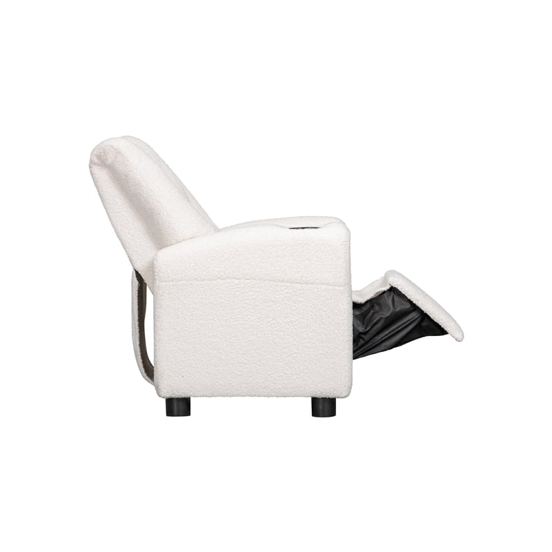 Chase Kids Recliner in Wooly White