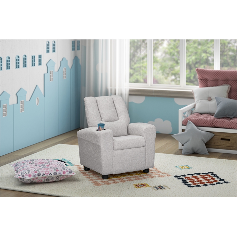 Chase Kids Recliner in Wooly Gray
