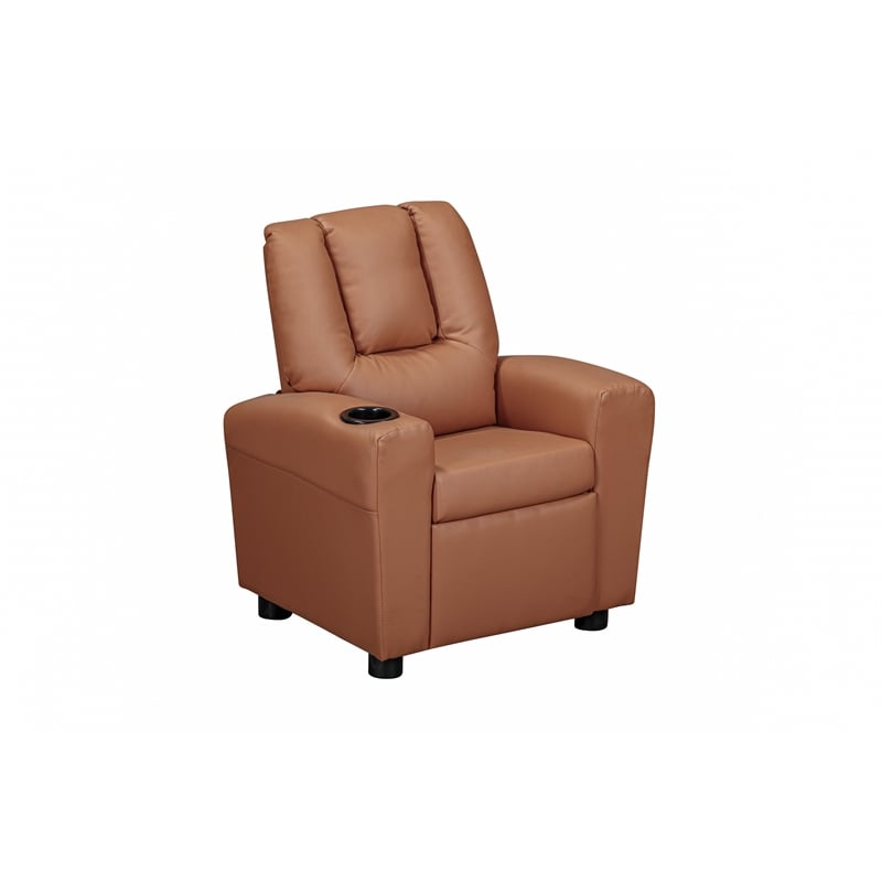 Chase Kids Recliner in Vegan Leather Chestnut