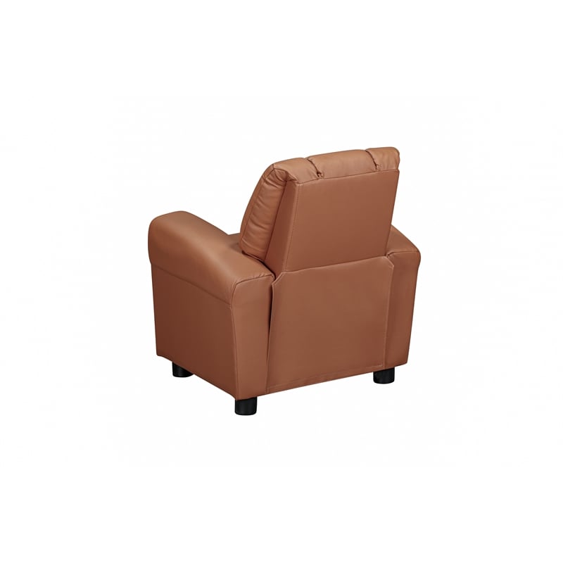 Chase Kids Recliner in Vegan Leather Chestnut