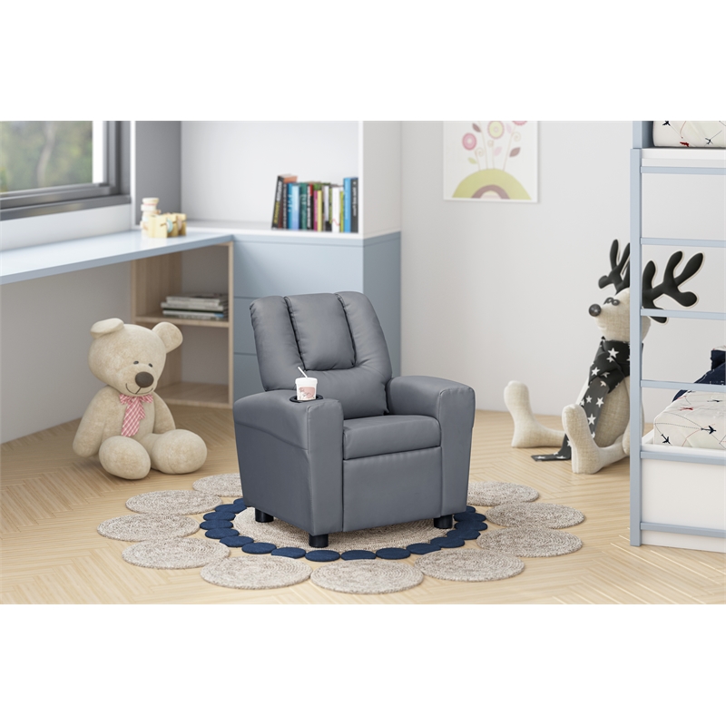 Chase Kids Recliner in Vegan Leather Mink