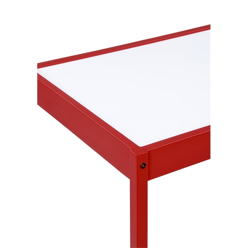 Gibson 3-Piece Dry Erase Kids Table And Chair Set Red