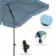 Greemotion Sleek 7.5' Adjustable Stainless Steel Blue Fabric Patio Umbrella
