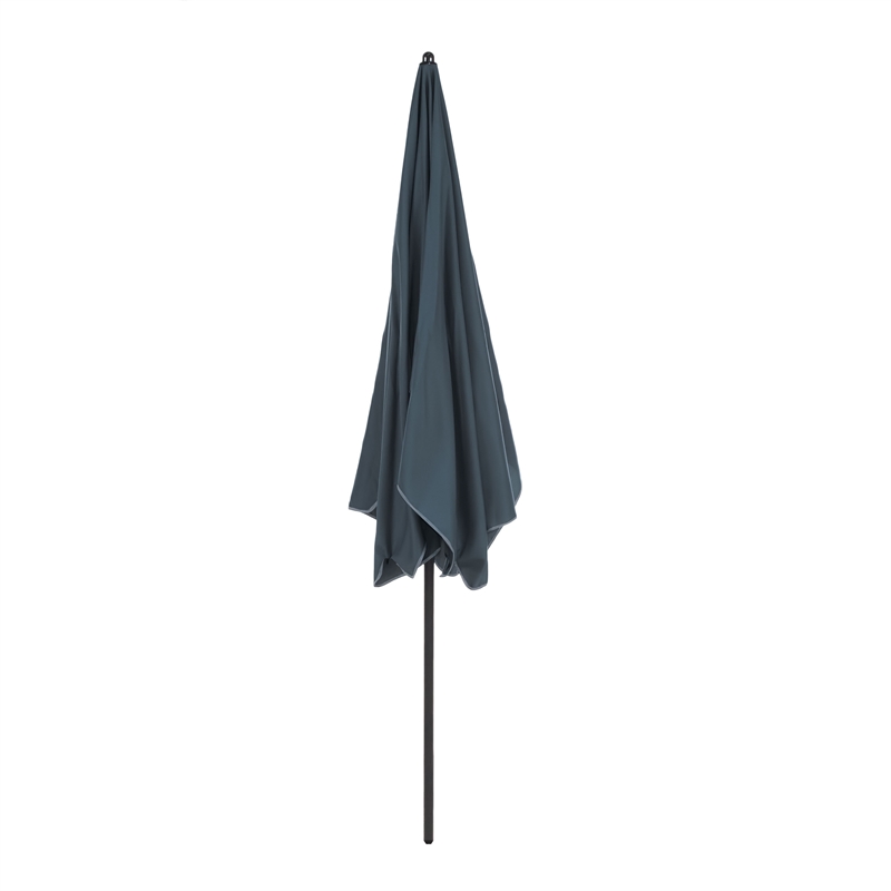 Greemotion Sleek 7.5' Adjustable Stainless Steel Navy Fabric Patio Umbrella