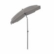 Greemotion Sleek 7.5' Adjustable Stainless Steel Gray Fabric Patio Umbrella