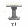 Greemotion Cyprus Outdoor Bar Height Glass Gray Dining Table with Ice Bucket