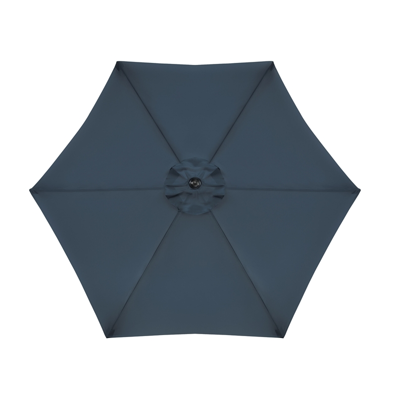 Greemotion Halo 9Ft Navy Adjustable Articulated Tilting Fabric Patio Umbrella