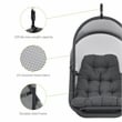 Greemotion Breeze Outdoor Foldable Mesh Fabric Egg Swing in Dark Gray