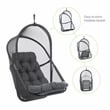 Greemotion Breeze Outdoor Foldable Mesh Fabric Egg Swing in Dark Gray