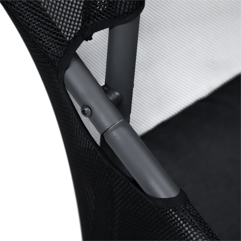 Greemotion Crush Outdoor Foldable Mesh Egg Swing Chair in Black Fabric