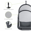 Greemotion Crush Outdoor Foldable Mesh Egg Swing Chair in Dark Gray Fabric