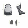 Greemotion Crush Outdoor Foldable Mesh Egg Swing Chair in Dark Gray Fabric