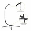 Greemotion Wave Hanging Metal C-Stand for Swing Chair in Black