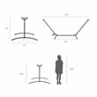 Greemotion Haley Outdoor Heavy Duty Metal Hammock Stand in Black