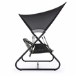 Greemotion Sandor Outdoor Metal Swing with Canopy Sun Shade in Black