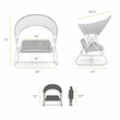 Greemotion Sandor Outdoor Metal Swing with Canopy Sun Shade in Black