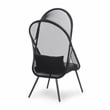 Greemotion Alverta 2-Piece Black Outdoor Fabric Mesh Foldable Chair