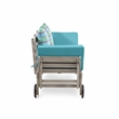 Greemotion Maui Expandable Outdoor Patio Daybed in Gray Acacia Wood