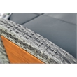 Greemotion Bahia Tobago Solid Teak Wood Outdoor Modular Daybed in Gray/Natural