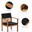 Greemotion Noto 3-Piece Outdoor Acacia Wood Bistro Set in Natural