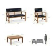 Greemotion Hana 4-Piece Outdoor Acacia Wood Sofa Set in Natural