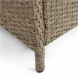 Greemotion Garda Outdoor Patio Aluminum Polyrattan Ottoman in Beige