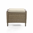 Greemotion Garda Outdoor Patio Aluminum Polyrattan Ottoman in Beige
