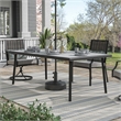 Greemotion Sintra 76-inch Metal Outdoor Patio Dining Table in Black