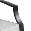 Greemotion Sinta 2-Piece Outdoor Black Metal Dining Chairs with Gray Cushion