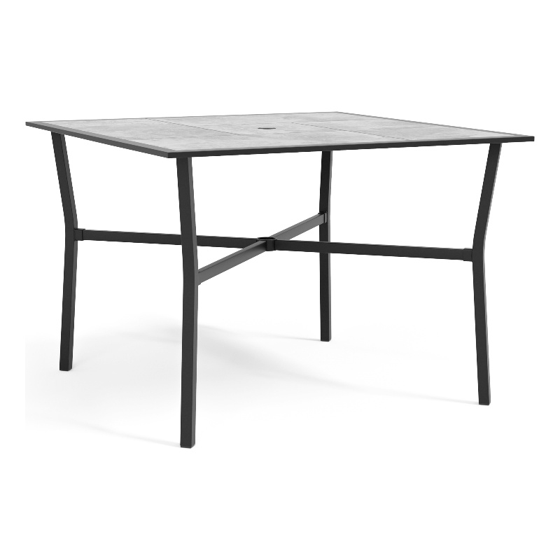 Greemotion Sintra 40-inch Metal Outdoor Patio Dining Table in Black