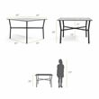 Greemotion Sintra 40-inch Metal Outdoor Patio Dining Table in Black
