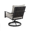 Greemotion Segovia 4-Piece Outdoor Black Metal Dining Swivel Chairs