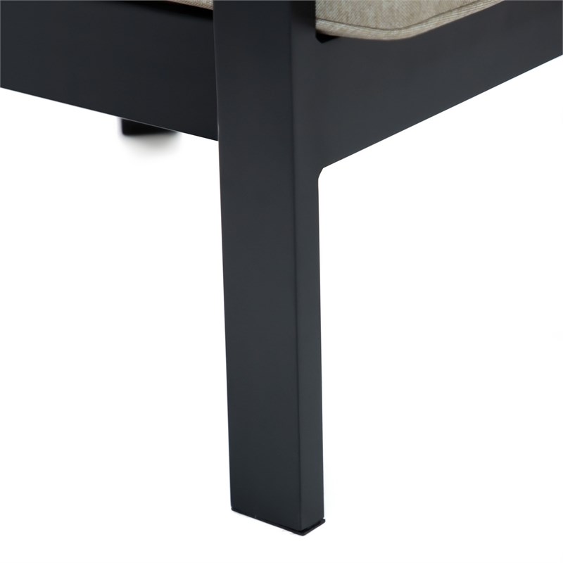 Greemotion 3-Piece Lotus Stackable Outdoor Metal Bistro Set in Black