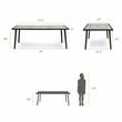 Greemotion Sintra 6-Piece Outdoor Patio Black Metal Dining Set