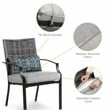 Greemotion Sintra 6-Piece Outdoor Patio Black Metal Dining Set